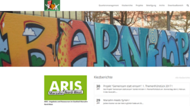 Screenshot der neuen Webseite des Quartiersmanagements Marzahn NordWest