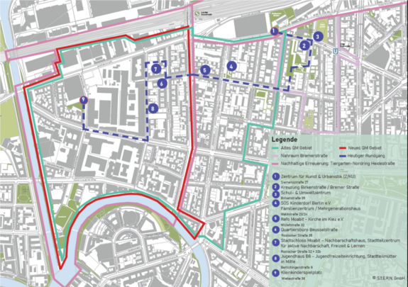 Die Route des Rundgangs umfasste insgesamt neun Stationen. (Bild: S.T.E.R.N. GmbH)