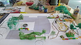 Spielplatzmodell der Kita-Kinder