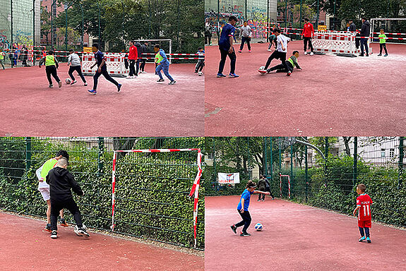Die Kinder zeigten auf beeindruckende Weise wie gut sie mit dem Ball umgehen können. (Bild: QM Glasower Straße)
