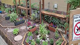 Der Projektgarten im QM-Gebiet Germaniagarten konnte mithilfe des Aktionsfonds erneuert werden. (Bild: lw (Antragssteller))