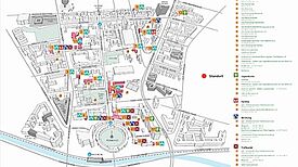 Der Plan gibt Orientierung über die Angebote im Kiez. Bild: conceptfabrik