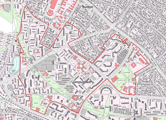 Übersichtskarte Gropiusstadt Nord © Senatsverwaltung für Stadtentwicklung und Wohnen