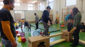 Auf der Bewegungsbaustelle an der Hermann-Boddin-Schule. Bild: B. Leiß