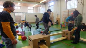 Auf der Bewegungsbaustelle an der Hermann-Boddin-Schule. Bild: B. Leiß