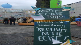 Hier gestalten Anwohnerinnen und Anwohner die Kindl-Treppe zu einer „netten Ecke“ um. Bild: QM Flughafenstraße / Birgit Leiß.