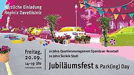 Am 20. September 2019 feiert das QM Spandauer Neustadt seinen 10. Geburtstag mit einem Straßenfest. Bild: QM Spandauer Neustadt