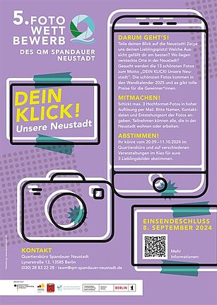 Der 5. Fotowettbewerb soll die schönsten Seiten der Spandauer Neustadt einfangen. (Bild: QM Spandauer Neustadt)