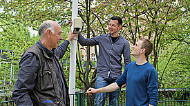 In der Kita Ramlerstraße wurde eine Wetterstation installiert. Bild: Dominique Hensel