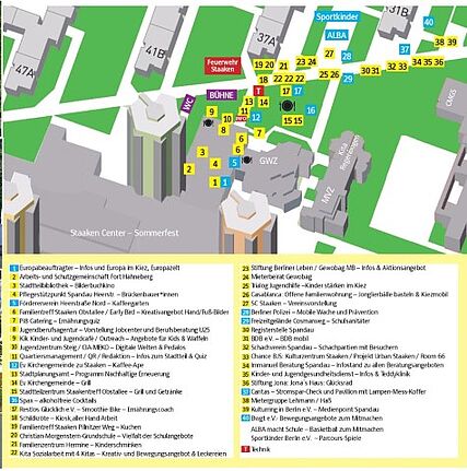 An den zahlreichen Ständen im ganzen Quartier gab es neben Informationen auch viele Mitmach-Aktionen. (Bild: QM Heerstraße Nord)