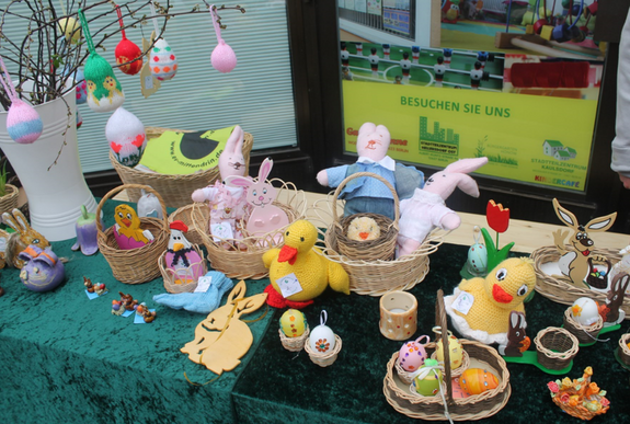 Selbstgemachte Osterdekoration. Foto: QM Hellersdorfer Promenade