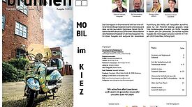 Die Sonderausgabe des Brunnen-Magazins wird seit Anfang Januar 2024 im Brunnenviertel verteilt. (Bild: QM Brunnenstraße)