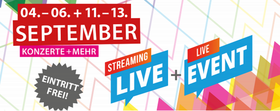 Das Kiezfestival „Panke Parcours“ findet 2020 an zwei Wochenenden und an fünf Spielorten statt. Das Besondere: In diesem Jahr können die Konzerte live zu Hause gestreamt werden. Grafik: Panke Parcours