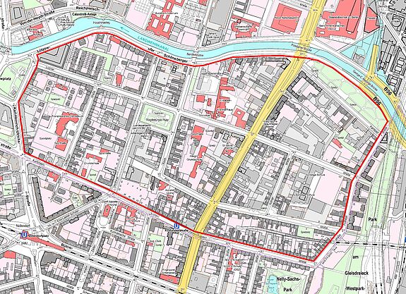 Übersichtskarte Magdeburger Platz © Senatsverwaltung für Stadtentwicklung und Wohnen