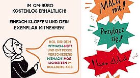 Das neue Mitmach-Heft gibt Inspirationen für ehrenamtliches Engagement im Rollbergkiez. (QM Rollbergsiedlung)