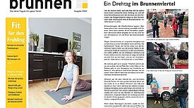 In der neuen Ausgabe des Kiezmagazins „brunnen“ dreht sich alles um Fitness und Drehtage. Bild: QM Brunnenviertel-Brunnenstraße