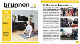 In der neuen Ausgabe des Kiezmagazins „brunnen“ dreht sich alles um Fitness und Drehtage. Bild: QM Brunnenviertel-Brunnenstraße
