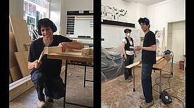 Der Bau des „DonauEcks“. Bild: Simon Alvarez