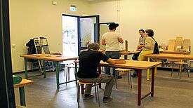Blick in die Kiezwerkstatt Bild: D. Hensel
