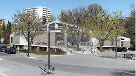 Eine Computergrafik der neuen Zufluchtskirche.