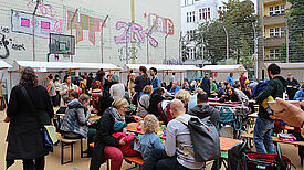 Reger Andrang beim Suppenfest in Neukölln. Bild: QM Ganghoferstraße 