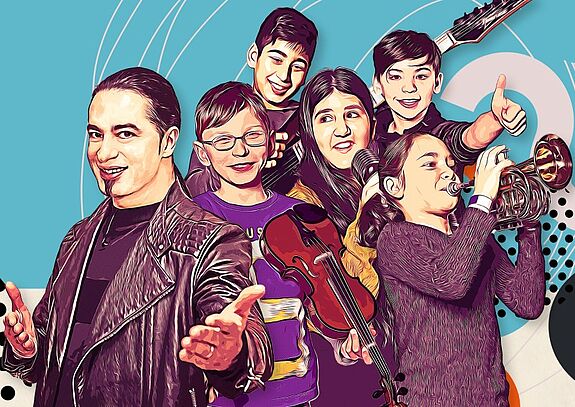 Eine vierteilige Dokumentation zeigt die Reise der Kinder zu ihrem großen Abschlusskonzert im Konzerthaus Berlin. (Bild: ZDF/© ZDF/Oliver Ziebe)