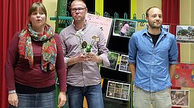 Das QM-Team: Marieke Piepenburg, Tobias Woskowski und Daniel Fritz (von links) beim Auftakttermin. Foto: Birgit Leiß