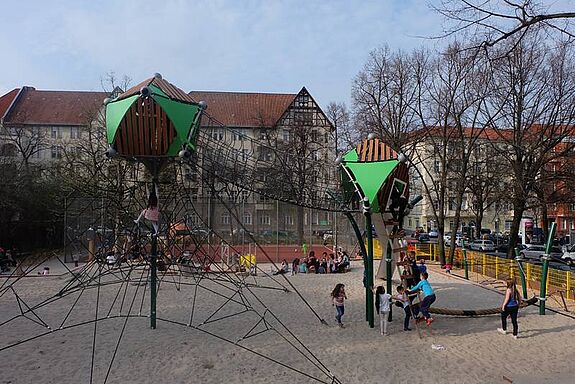 : Der Boddinspielplatz wurde umgebaut Bild: QM Flughafenstraße