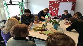 Frühstück anlässlich des Geburtstags des Quartiersmanagements Boulevard Kastanienallee. Bild: QM Boulevard Kastanienallee