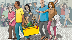 Die „Werkstatt Vielfalt“ unterstützt Projekte für eine lebendige Nachbarschaft Grafik: Stiftung Mitarbeit