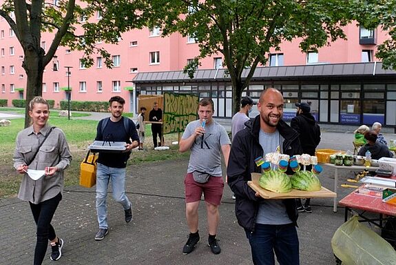 Das Promenadenbuffet sorgte wieder für ganz viel kulinarische Abwechslung. Foto: QM Hellersdorfer Promenade