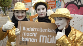 Mit Humor gegen Müll. Standbild aus dem Video von Volker Kuntzsch, Jonathan Andrae (georg + georg)