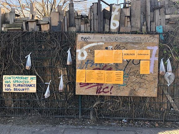 Gabenzaun an den Prinzessinnengärten. Bild: QM ZKO