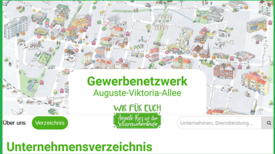 Entwurf für die Internetseite des Gewerbenetzwerkes. Bild: Georg Mastritsch