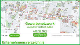 Entwurf für die Internetseite des Gewerbenetzwerkes. Bild: Georg Mastritsch