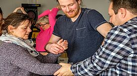 Während des Trainings an der Grundschule im Beerwinkel. Foto: QM Falkenhagener Feld Ost