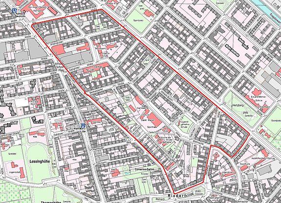 Übersichtskarte Ganghoferstraße © Senatsverwaltung für Stadtentwicklung und Wohnen