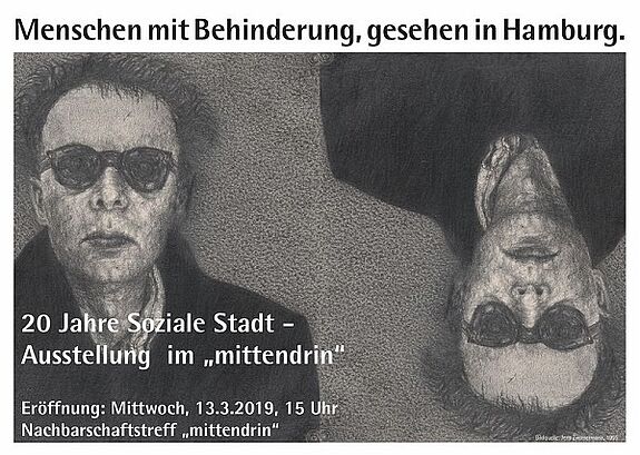 Das Plakat zur Ausstellung, mit einem Motiv des Künstlers Jens Zimmermann. 