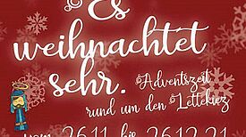 Der lebendige Adventskalender sorgt für Weihnachtsstimmung im Lettekiez. Grafik: StadtMuster GbR