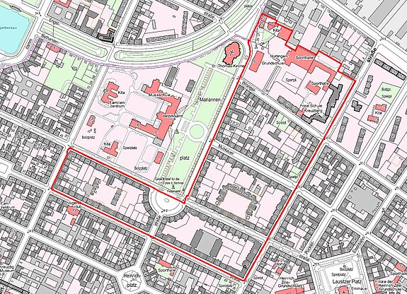 Übersichtskarte Mariannenplatz © Senatsverwaltung für Stadtentwicklung und Wohnen