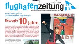10 Jahre Quartiersmanagement Flughafenstraße - Cover der Kiezzeitung Bild: QM Flughafenstraße 