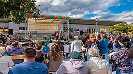 Das Stadtteilfest auf dem Westerwaldplatz. Bild: QM Falkenhagener Feld West