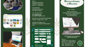 Ausschnitt des Flyers des Projekts „Digitales Lernen im Rollbergkiez“. Bild: AKI