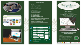 Ausschnitt des Flyers des Projekts „Digitales Lernen im Rollbergkiez“. Bild: AKI