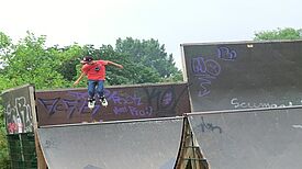 Foto: QM Hellersdorfer Promenade. Erfahrenen Kindern standen beim „Rollsportfest“ die Rampen des Liberty-Parks zur Verfügung.