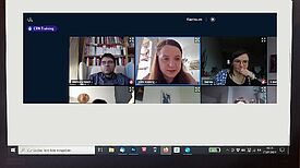 Mitmachen und Engagement geht auch digital. In einem Online-Workshop von Kiez(t)raum lernten die Teilnehmenden, wie Bürgerinnen- und Bürgerbeteiligung online funktioniert. (Screenshot: QM Pankstraße)