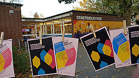 Großer Ideenaufruf vor der Stadtbibliothek. Bild: QM Auguste-Viktoria-Allee