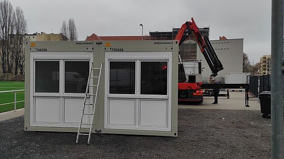 Der Container bietet in den nächsten Jahren einen Raum für den nachbarschaftlichen Austausch. (Bild: QM Pankstraße)