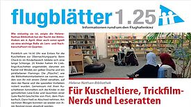 Auf dem Deckblatt der „flugblätter“ gibt es einen Bericht zur Nacht der Bibliotheken.