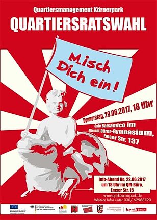 Quartiersratswahl im Körnerkiez. Bild: QM Körnerpark